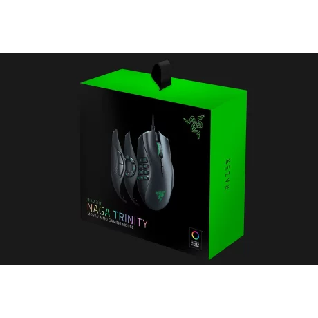 MOUSE RAZER - gaming, &quot;Naga Trinity&quot; , cu fir, optic, USB, 16000 dpi, 19/1, iluminare, butoane programabile, negru, &quot;RZ01-02410100-R3M1&quot;, (include TV 0.15 lei)