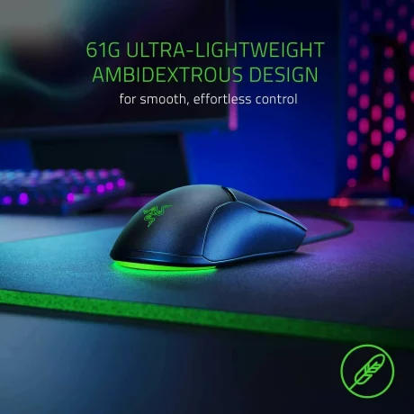 MOUSE RAZER - gaming, &quot;Viper Mini&quot; , cu fir, optic, USB, 16000 dpi, 8/1, iluminare, butoane programabile, negru, &quot;RZ01-03250100-R3M1&quot;, (include TV 0.15 lei)