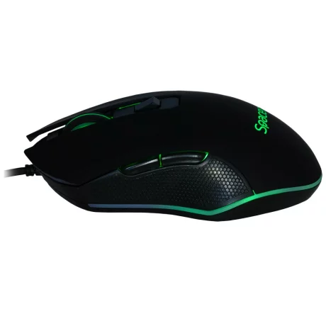 MOUSE  SPACER - gaming, cu fir, optic, USB, 2400 dpi, 6/1, iluminare, negru, SP-GM-01