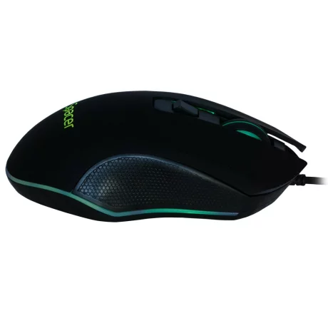 MOUSE  SPACER - gaming, cu fir, optic, USB, 2400 dpi, 6/1, iluminare, negru, SP-GM-01