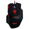 MOUSE  SPACER - gaming, cu fir, optic, iluminare LED RGB, 7 cicluri prestabilite, negru, SP-GM-02