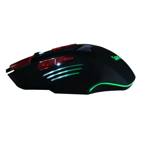 MOUSE  SPACER - gaming, cu fir, optic, iluminare LED RGB, 7 cicluri prestabilite, negru, SP-GM-02