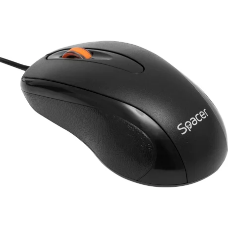 MOUSE  SPACER, cu fir, optic, USB, 1000 dpi, 3/1, negru, SPMO-F01