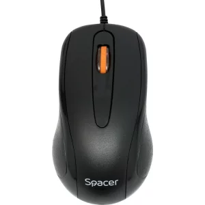 MOUSE  SPACER, cu fir, optic, USB, 1000 dpi, 3/1, negru, SPMO-F01