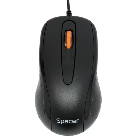 MOUSE  SPACER, cu fir, optic, USB, 1000 dpi, 3/1, negru, SPMO-F01