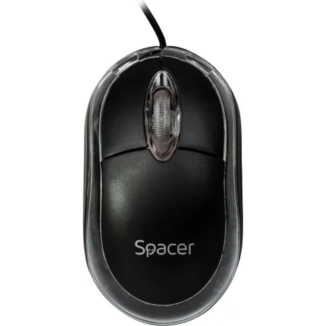 MOUSE  SPACER, cu fir, optic, USB, 800 dpi, 3/1, negru, SPMO-080