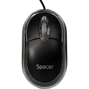 MOUSE  SPACER, cu fir, optic, USB, 800 dpi, 3/1, negru, SPMO-080