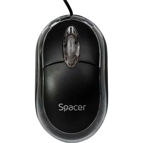 MOUSE  SPACER, cu fir, optic, USB, 800 dpi, 3/1, negru, SPMO-080