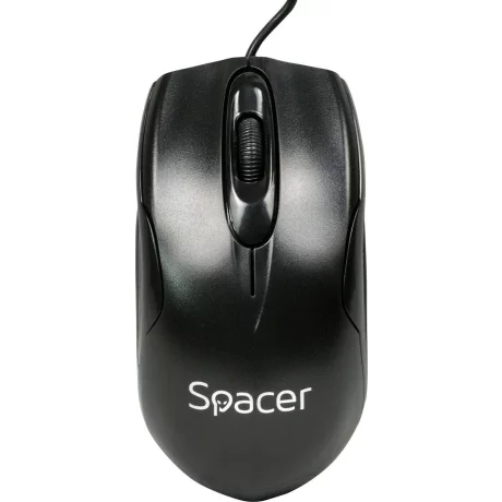 MOUSE  SPACER,  cu fir, optic, USB, 800 dpi, 3/1, negru, SPMO-M11