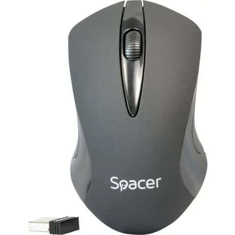 MOUSE  SPACER,  wireless, optic,  1000 dpi, 3/1, negru, SPMO-W12