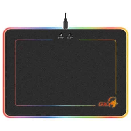 Mouse PAD GENIUS, &quot;GX-Pad 600H RGB&quot;, gaming , cu led, cauciuc si material textil, 320 x 250 x 5.5 mm, negru , iluminat RGB, &quot;31250006400&quot;