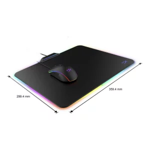 Mouse PAD KINGSTON, &quot;HyperX Fury Ultra&quot;, gaming , cu led, plastic, 360 x 300 x 5 mm, negru , iluminat RGB, &quot;HX-MPFU-M&quot;