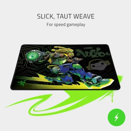 Mouse PAD RAZER , &quot;Goliathus Overwatch Lucio&quot;, gaming, cauciuc si material textil, 355 x 254 x 3 mm, negru , imagini, &quot;RZ02-02930200-R3M1&quot;