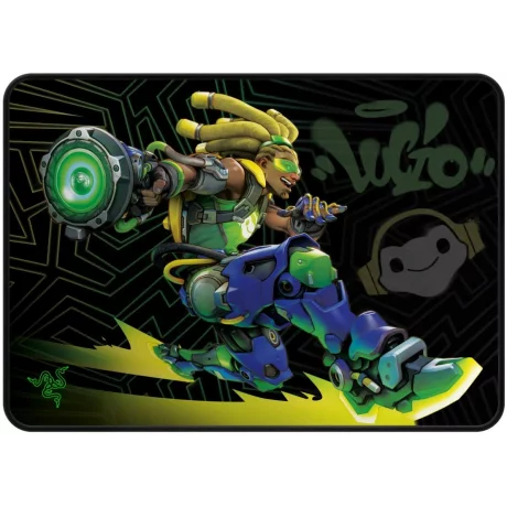 Mouse PAD RAZER , &quot;Goliathus Overwatch Lucio&quot;, gaming, cauciuc si material textil, 355 x 254 x 3 mm, negru , imagini, &quot;RZ02-02930200-R3M1&quot;