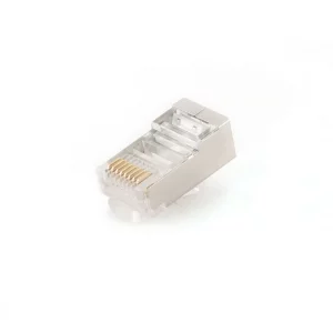 MUFA RJ-45 GEMBIRD pt. cablu FTP, SFTP, Cat5e, RJ-45 (T), ecranat, plastic cu metal, 100 buc, &quot;PLUG5SP/100&quot;