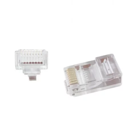 MUFA RJ-45 GEMBIRD pt. cablu UTP, Cat5e, RJ-45 (T) | RJ-45 (T) tip pass-through, plastic, 100 buc, &quot;LC-PTU-01/100&quot;