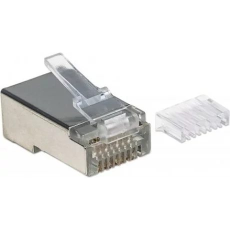 MUFA RJ-45 INTELLINET pt. cablu FTP, Cat6, RJ-45 (T), ecranat, plastic cu metal, 90 buc, &quot;790543&quot;