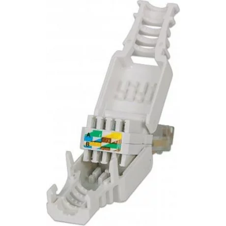 MUFA RJ-45 INTELLINET pt. cablu UTP, Cat6, RJ-45 (T) fara sertizare, plastic, 1 buc, &quot;790482&quot;