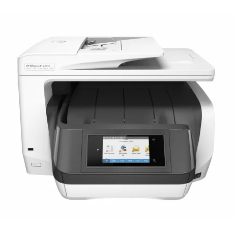 Multifunctional Inkjet Color HP OfficeJet Pro 8730 e AIO, A4, Functii: Impr.|Scan.|Cop.|Fax, Viteza de Printare Monocrom: 24ppm, Viteza de printare color: 20ppm, Conectivitate:USB|Retea|WiFi, Duplex:Da, ADF:ADF(incl.TV 21RON) &quot;D9L20A&quot;