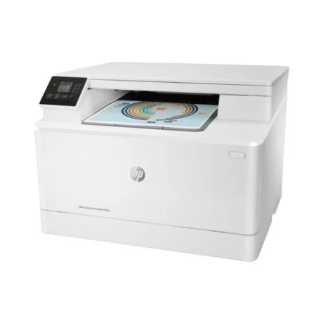 Multifunctional Laser Color HP M182n, A4, Functii: Impr.|Scan.|Cop.|Fax, Viteza de Printare Monocrom: 16ppm, Viteza de printare color: 16ppm, Conectivitate:USB|Retea, Duplex:Nu, ADF:Nu(incl.TV 21RON) &quot;7KW54A&quot;