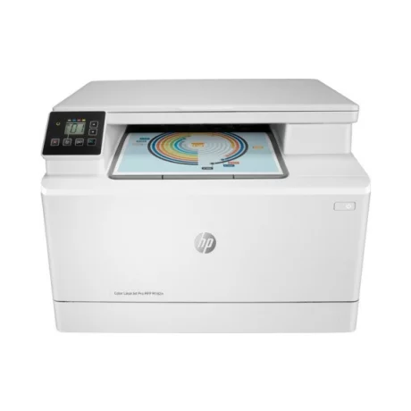 Multifunctional Laser Color HP M182n, A4, Functii: Impr.|Scan.|Cop.|Fax, Viteza de Printare Monocrom: 16ppm, Viteza de printare color: 16ppm, Conectivitate:USB|Retea, Duplex:Nu, ADF:Nu(incl.TV 21RON) &quot;7KW54A&quot;