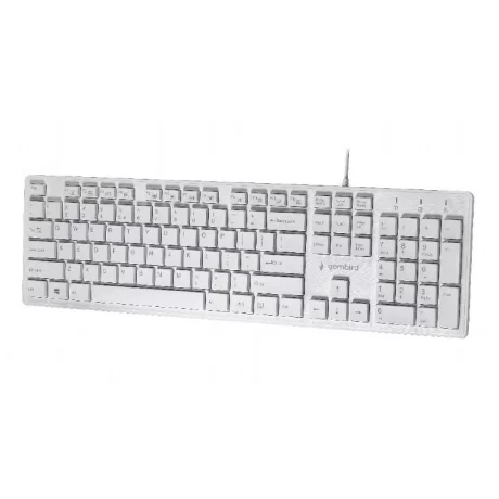 TASTATURA GEMBIRD, &quot;CHOCOLATE&quot;, cu fir, 104 taste format standard, USB, alb, &quot;KB-MCH-03-W&quot; (include TV 0.75 lei)