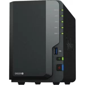 NAS SYNOLOGY, tower, HDD x 2, capacitate maxima 108 TB, memorie RAM 2 GB, RJ-45 (Gigabit) x 2, porturi USB 3.0 x 2, &quot;DS220+&quot;