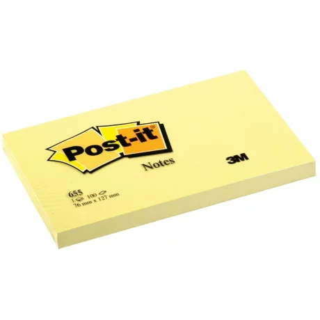 Notes adeziv Post-it® Canary Yellow™ 76 x 127 mm