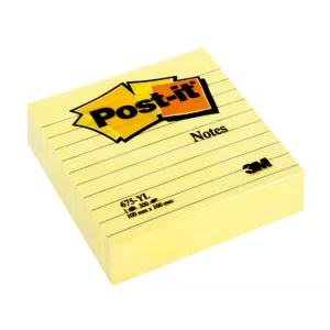 Notes adeziv Post-it® Canary Yellow™ liniat