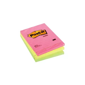 Notes adeziv Post-it® Neon liniat