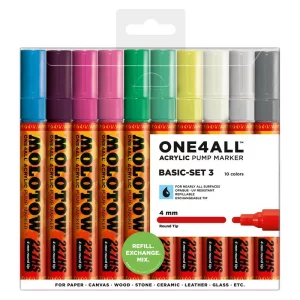 Set Markere Molotow ONE4ALL 227HS Basic-Set 3, 10 cul/set , 4 mm