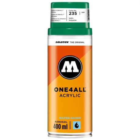 Spray Molotow ONE4ALL Acrylic Spray 400 ml	turquoise 235