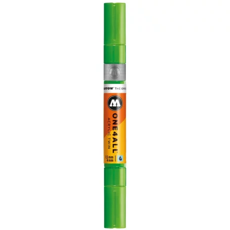 Marker Molotow ONE4ALL Acrylic Twin 1,5 – 4 mm neon green fluorescent