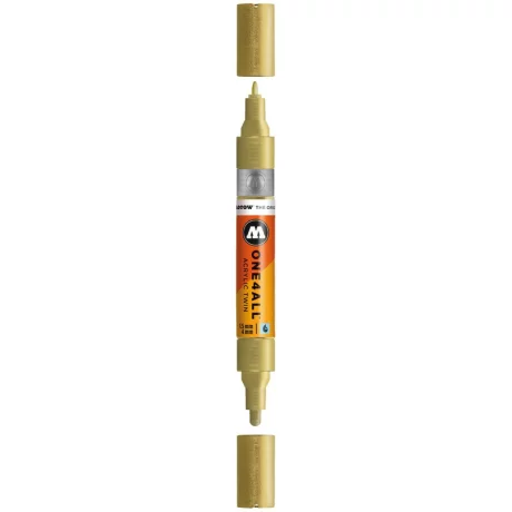 Marker Molotow ONE4ALL Acrylic Twin 1,5 – 4 mm metallic gold