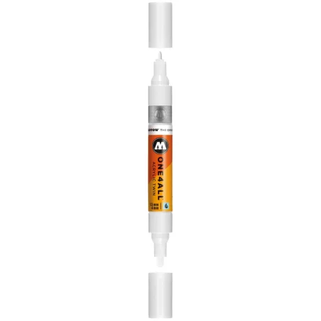 Marker Molotow ONE4ALL Acrylic Twin 1,5 – 4 mm signal white