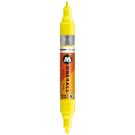 Marker Molotow ONE4ALL Acrylic Twin 1,5 – 4 mm neon yellow fluorescent