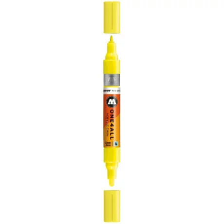 Marker Molotow ONE4ALL Acrylic Twin 1,5 – 4 mm neon yellow fluorescent