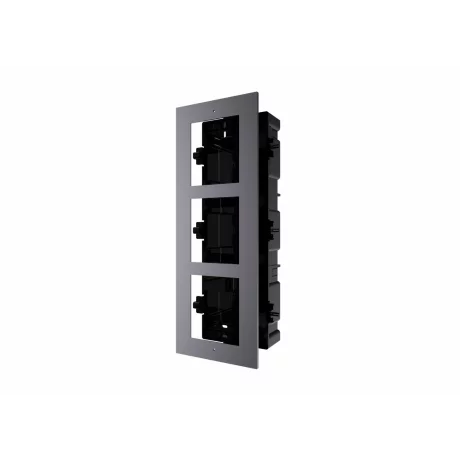 PANOU frontal HIKVISION pt 3 module videointerfon modular Hikvision DS-KD-ACF3, montare incastrata, aluminiu, doza de plastic inclusa; &quot;DS-KD-ACF3&quot;