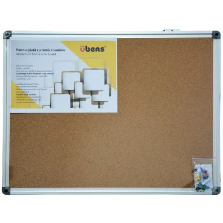 Panou plută cu ramă din aluminiu 100 x 150 cm