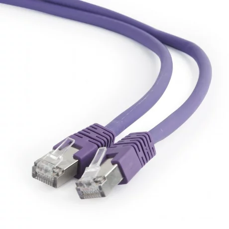 PATCH CORD S/FTP GEMBIRD Cat6a, LSZH, cupru,   0.25 m, violet, AWG27, dublu ecranat &quot;PP6A-LSZHCU-V-0.25M&quot;