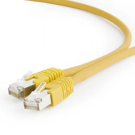 PATCH CORD S/FTP GEMBIRD Cat6a, LSZH, cupru,   0.5 m, galben, AWG27, dublu ecranat &quot;PP6A-LSZHCU-Y-0.5M&quot;