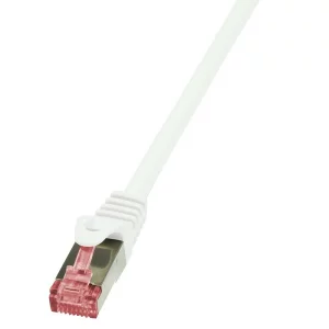 PATCH CORD S/FTP LOGILINK Cat6, LSZH, cupru,   0.25 m, alb, AWG27, dublu ecranat &quot;CQ2011S&quot;