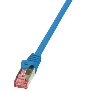 PATCH CORD S/FTP LOGILINK Cat6, LSZH, cupru,   0.25 m, albastru, AWG27, dublu ecranat &quot;CQ2016S&quot;