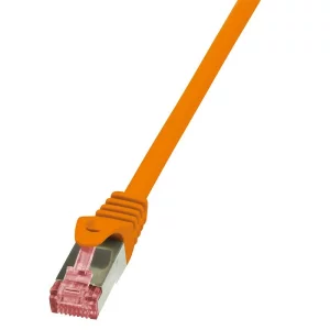 PATCH CORD S/FTP LOGILINK Cat6, LSZH, cupru,   0.25 m, portocaliu, AWG27, dublu ecranat &quot;CQ2018S&quot;