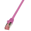 PATCH CORD S/FTP LOGILINK Cat6, LSZH, cupru,   0.25 m, roz, AWG27, dublu ecranat &quot;CQ2019S&quot;