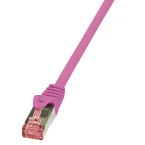 PATCH CORD S/FTP LOGILINK Cat6, LSZH, cupru,   0.25 m, roz, AWG27, dublu ecranat &quot;CQ2019S&quot;