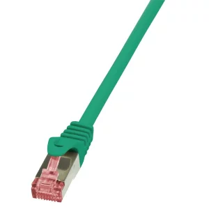 PATCH CORD S/FTP LOGILINK Cat6, LSZH, cupru,   0.25 m, verde, AWG27, dublu ecranat &quot;CQ2015S&quot;