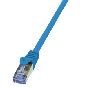 PATCH CORD S/FTP LOGILINK Cat6a, LSZH, cupru,   0.25 m, albastru, AWG26, dublu ecranat &quot;CQ3016S&quot;