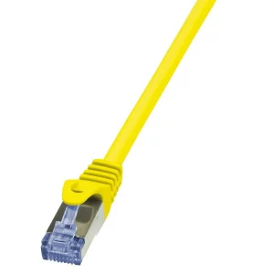 PATCH CORD S/FTP LOGILINK Cat6a, LSZH, cupru,   0.25 m, galben, AWG26, dublu ecranat &quot;CQ3017S&quot;