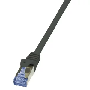 PATCH CORD S/FTP LOGILINK Cat6a, LSZH, cupru,   0.25 m, negru, AWG26, dublu ecranat &quot;CQ3013S&quot;